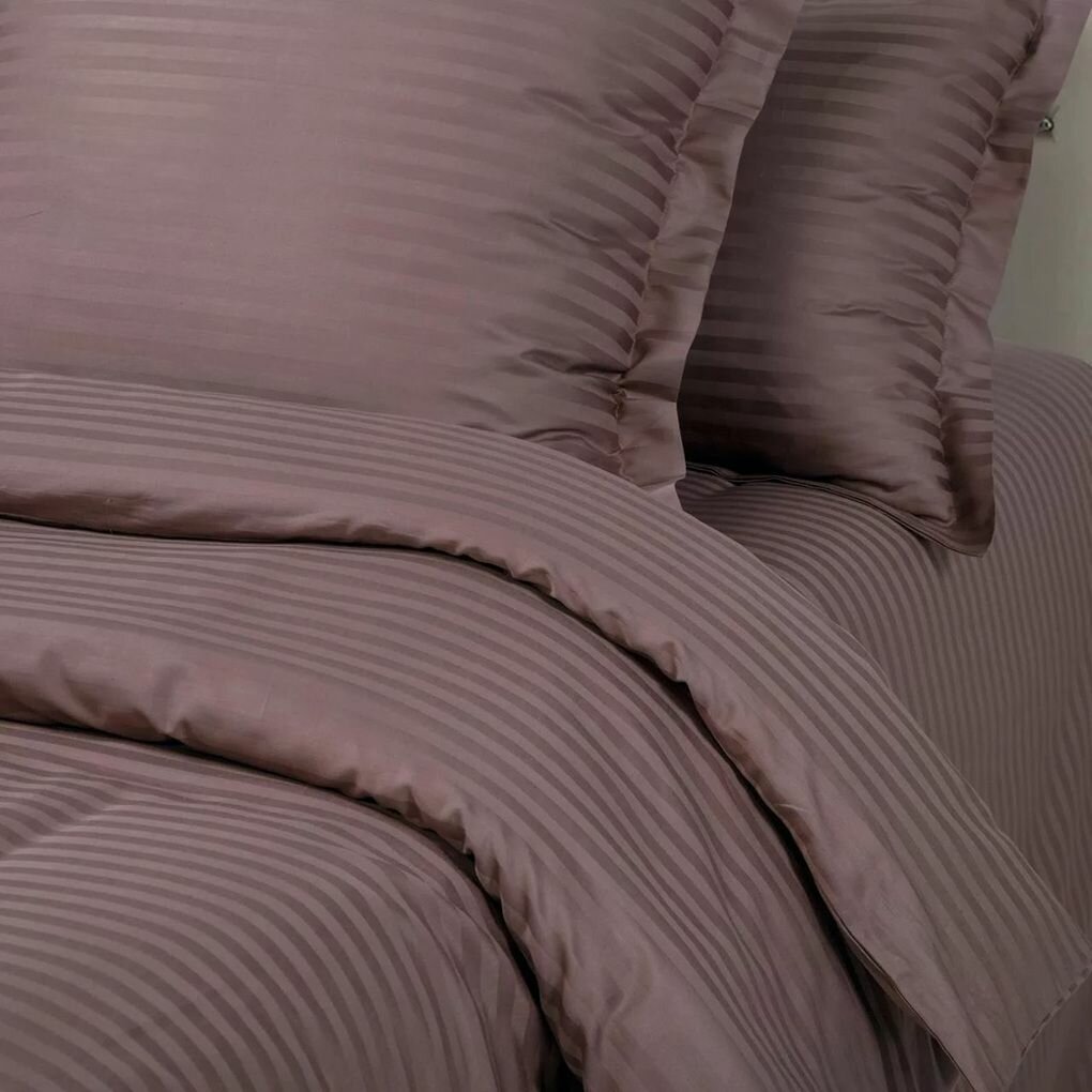 Простыня из страйп-сатина 280 х 280 - М - 135 - Кувертюр 1х1