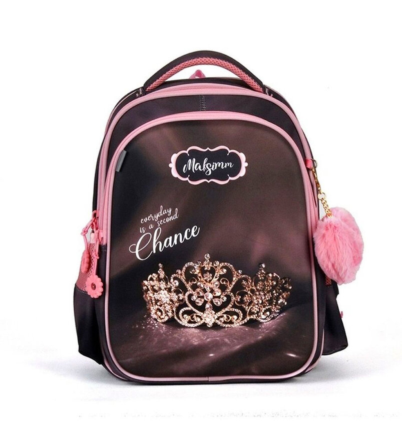 Рюкзак Максим Ранец Школьный Ортопедический Корона Принцессы 1-4 класс.