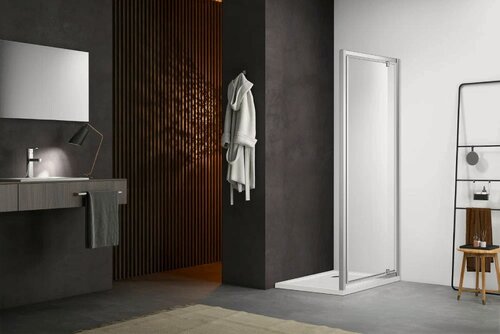 Изображение товара Душевая дверь Aquatek 100x200 AQ ARI PI 10020CH профиль хром, стекло прозрачное