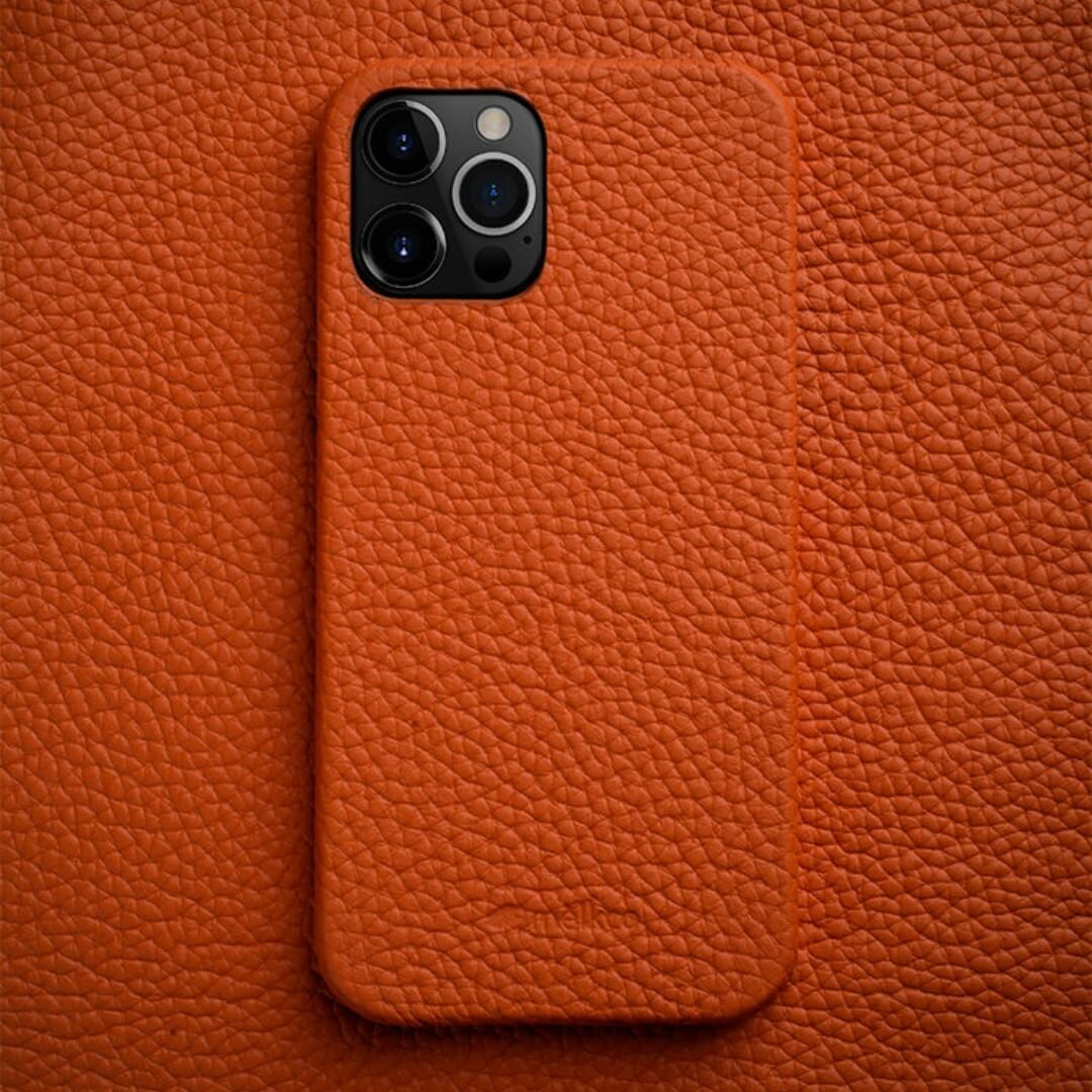 Чехол из натуральной кожи ручной работы Melkco для iPhone 12 Pro Max с воловьей кожей phone cover Корпус мобильного телефона, оранжевый