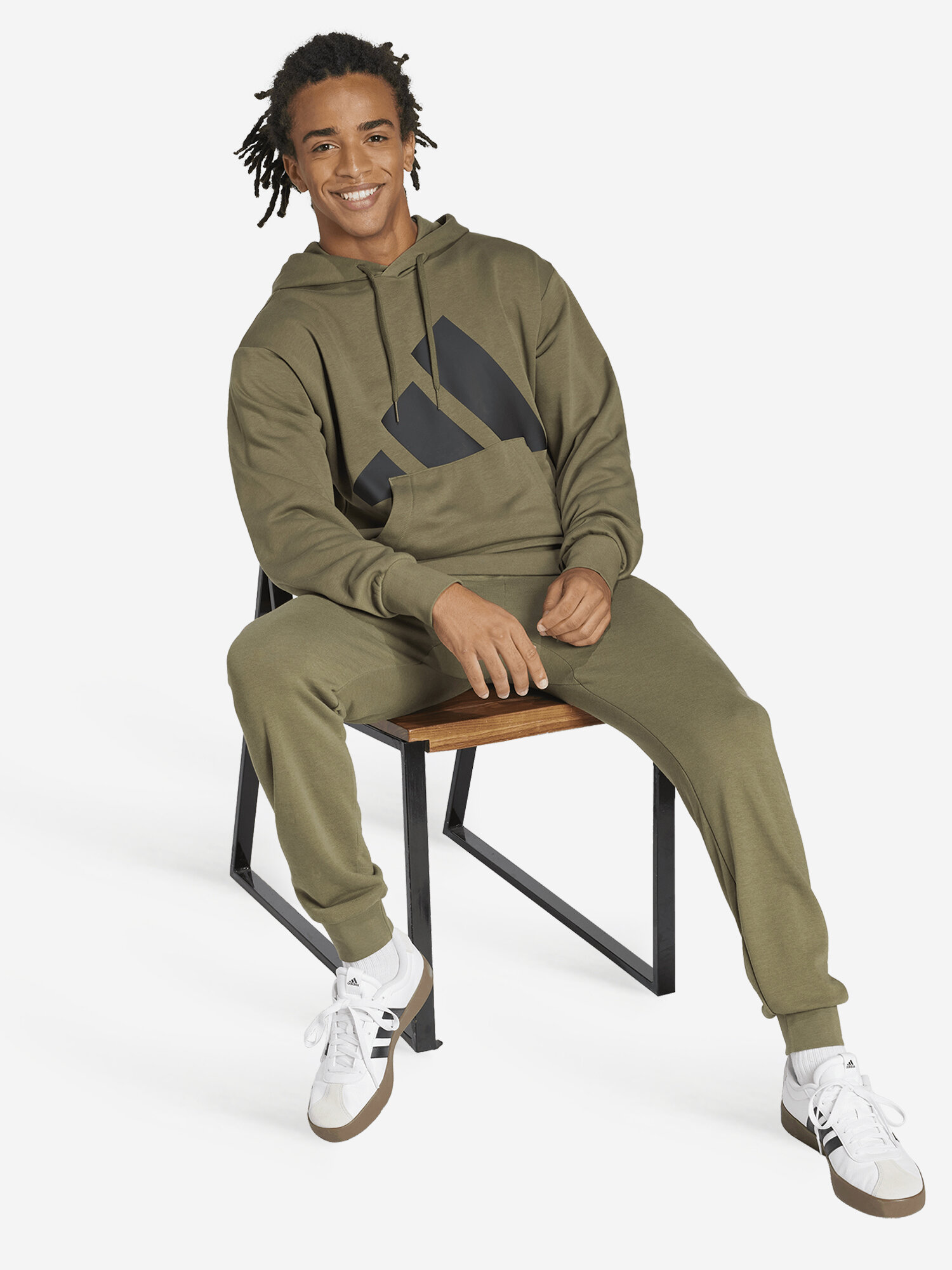 Худи спортивное adidas, размер XL, , оливковый — фото 1