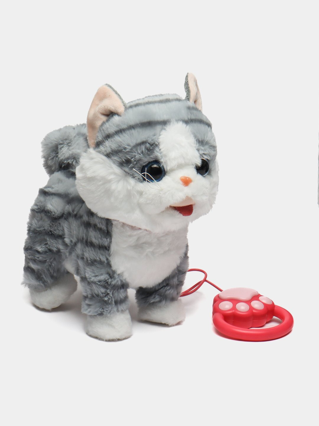 Интерактивная кот, со звуком на поводке, мяукающий