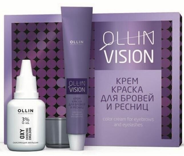 Краска для бровей и ресниц Ollin Professional Ollin Vision Set, Черный