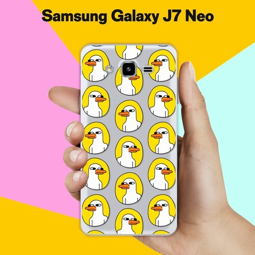 Силиконовый чехол на Samsung Galaxy J7 Neo Утки / для Самсунг Галакси Джей 7 Нео силиконовый чехол с принтом pansies для samsung galaxy j7 neo самсунг джей 7 нео