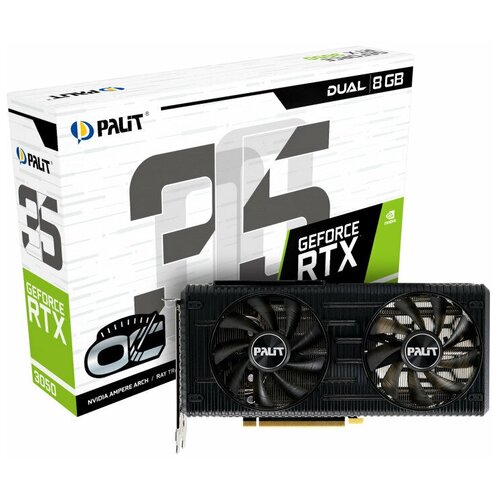 Видеокарта Palit GeForce RTX 3050 8 ГБ Dual OC NE63050018P1-1070D 3533700₽