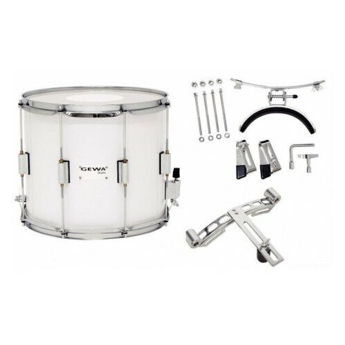 Маршевый парадный барабан Gewa Marching Parade Drum Birch White Chrome 14x12 gewa marching parade drum birch white chrome 14x12