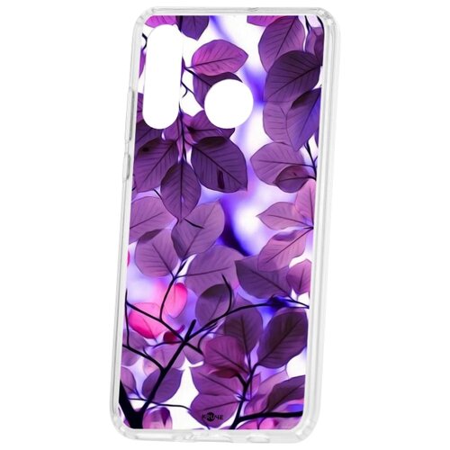 фото Чехол на huawei p30 lite kruche print purple leaves