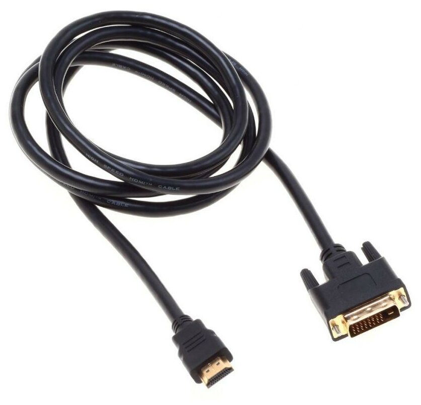 Кабель аудио-видео Buro HDMI (m)/DVI-D (Dual Link) (m) 1.8м. Позолоченные контакты черный (BHP RET HDMI_DVI18)