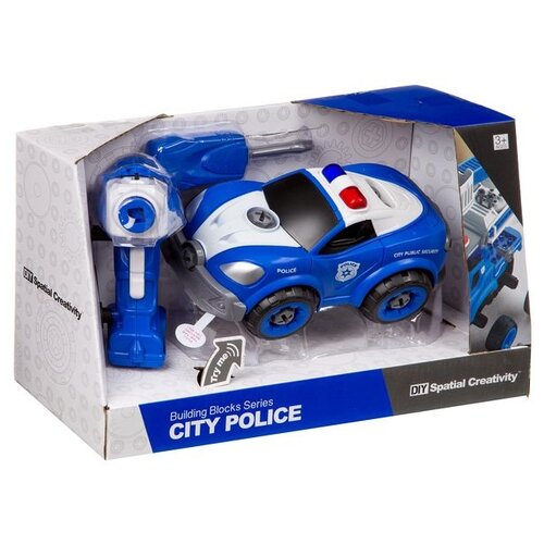 фото Конструктор shenzhen jingyitian trade lm8021-yz-1 машина на радиоуправлении city police leimengtoys