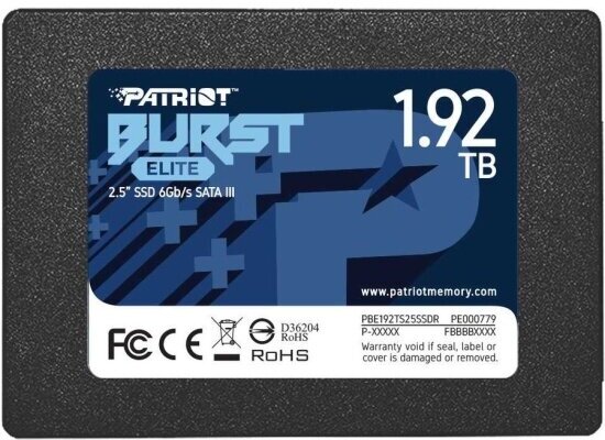 SSD диск Patriot Memory PATRIOT 2.5" Burst Elite 1920 Гб SATA III NAND 3D PBE192TS25SSDR