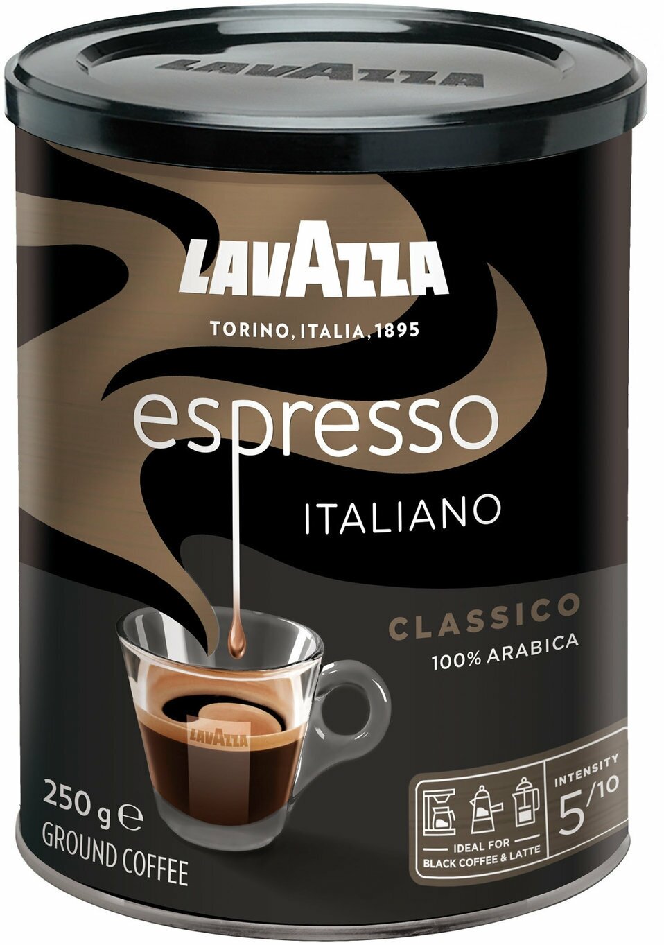 Кофе молотый жареный Caffe Espresso ТМ Lavazza (Лавацца)