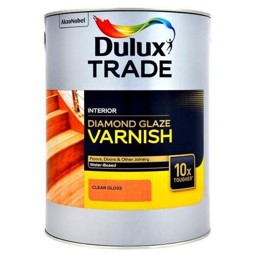 Лак Dulux Diamond Glaze акрил-уретановый прозрачный, глянцевая, 1.36 кг, 1 л