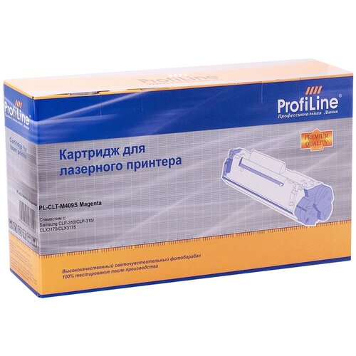 картридж profiline pl clt y409s yellow для samsung clp 310 clp 315 clx3170 clx3175 1000стр Картридж ProfiLine PL-CLT-M409S-M, 1000 стр, пурпурный