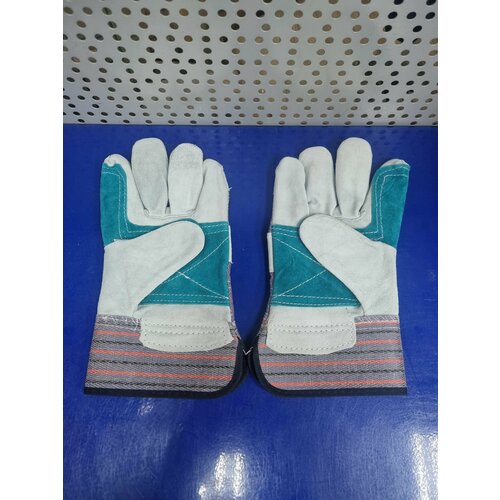 Спилковые комбинированные перчатки с усилением 1 пара