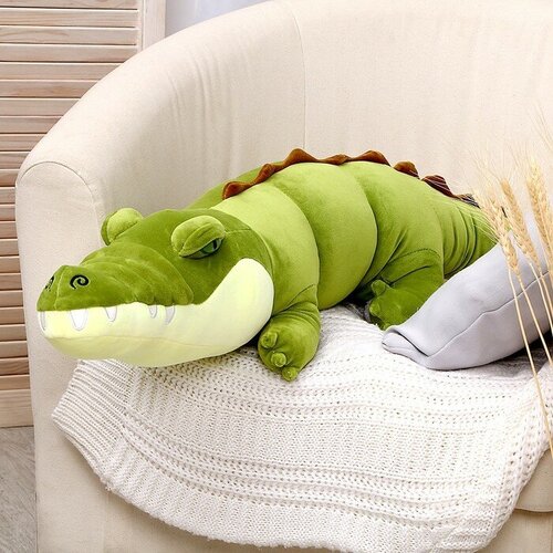 мягкая игрушка крокодил зеленый 100 см агрессивный крокодил батон Мягкая игрушка-подушка «Крокодил», 100 см