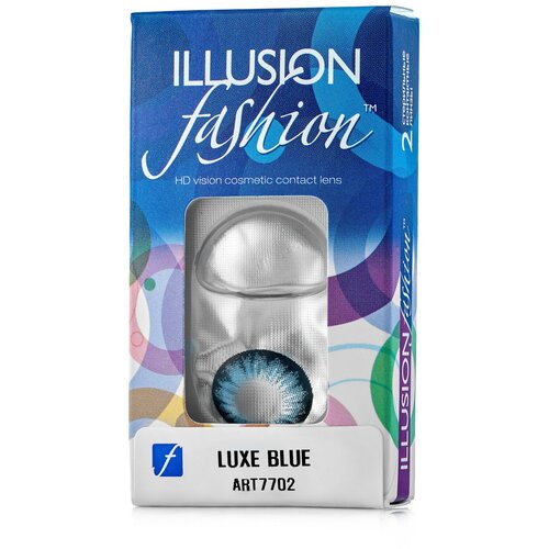 Купить Цветные контактные линзы ILLUSION fashion LUXE green -1, 5, зеленый/green, хилафилкон а