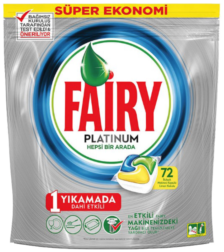 Капсулы для посудомоечной машины Fairy Platinum, 72 шт