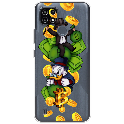 Силиконовый чехол на Realme C25Y / Реалми C25Y Scrooge McDuck and Monopoly, прозрачный силиконовый чехол scrooge mcduck and monopoly на realme 10 4g реалми 10 4g