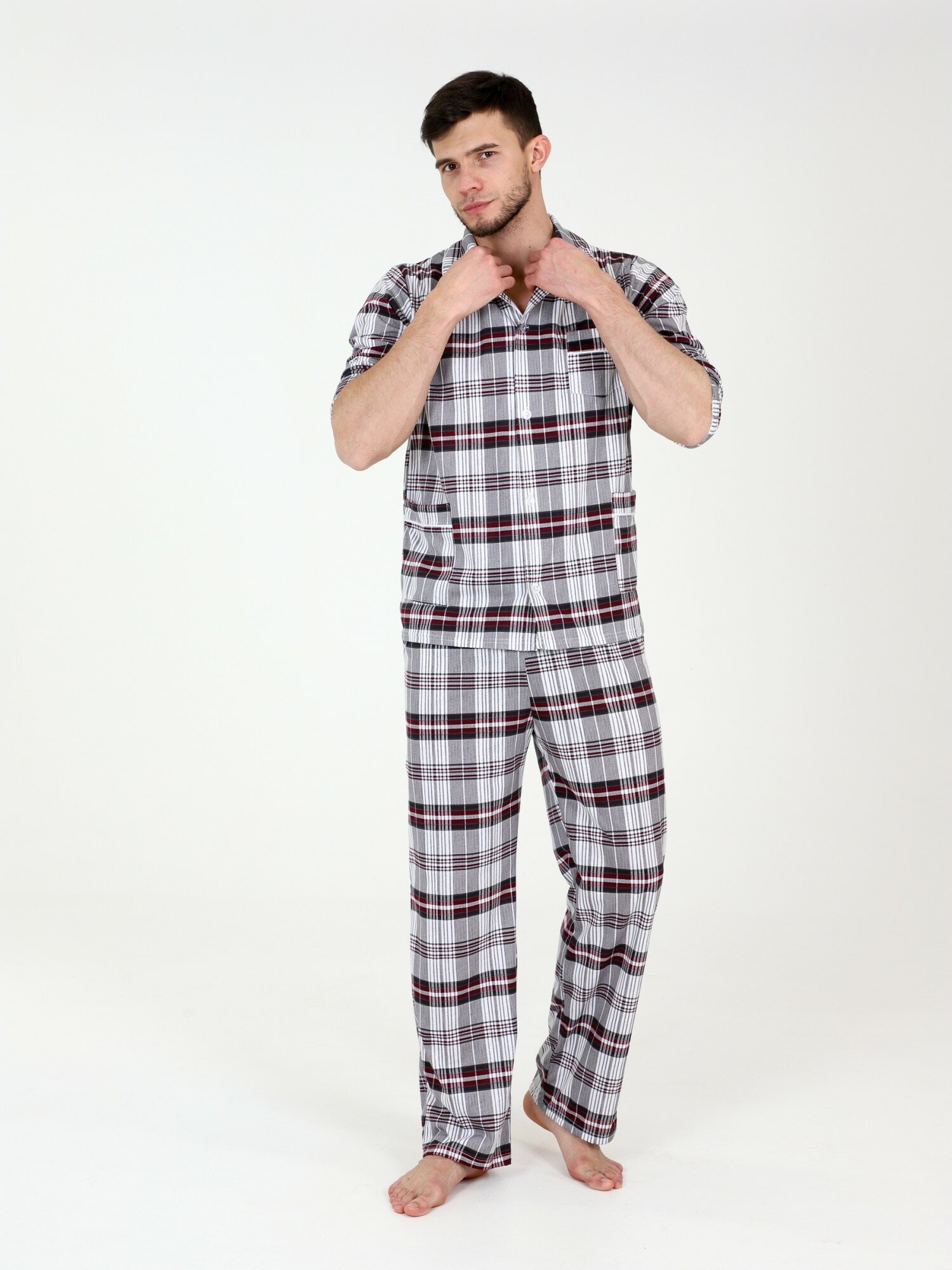 Пижама мужская (бордо) 46 размер - фотография № 9