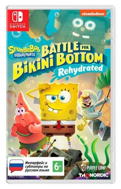 Игра SpongeBob SquarePants: Battle for Bikini Bottom - Rehydrated для Nintendo Switch, картридж