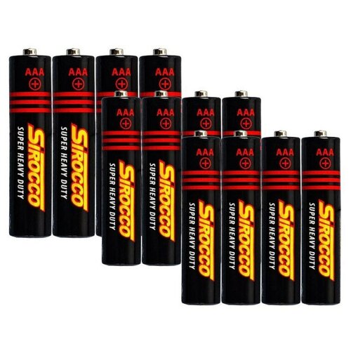 Батарейки Sirocco тип ААА мизинчиковые R03 1,5V солевые , с алюминиевым покрытием 4 шт. Набор- 2 упаковки, 8 шт.