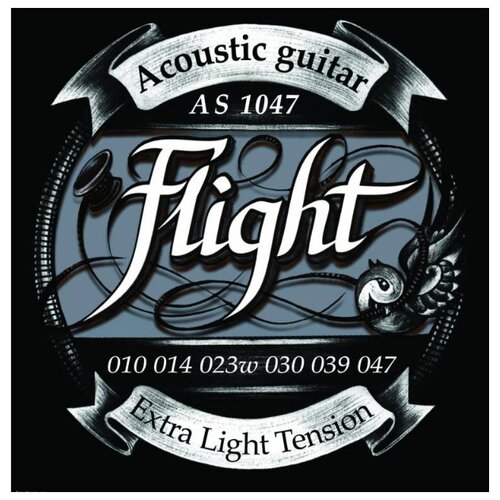 фото Струны для акустической гитары 10-47 flight as1047