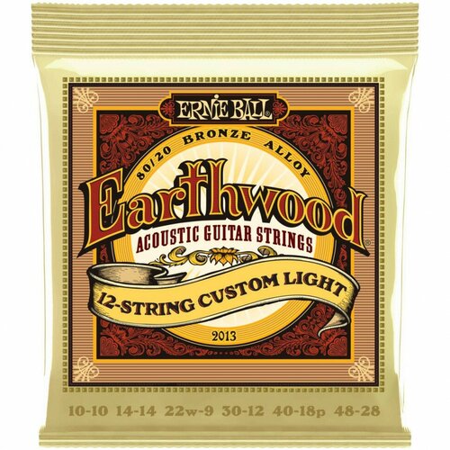 Струны для 12-струнной акустической гитары ERNIE BALL 2013 Custom Light, 10-48