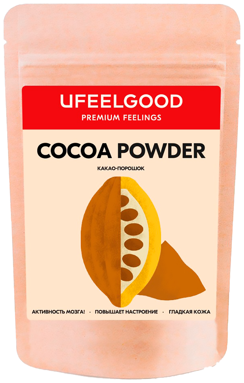 UFEELGOOD Какао-порошок, пакет, 200 г - фотография № 3