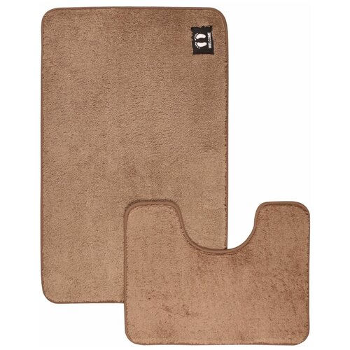 Набор ковриков для ванной и туалета, ARLONI, все противоскользящие, коврик большой 80х50 см и коврик маленький 40х50 см