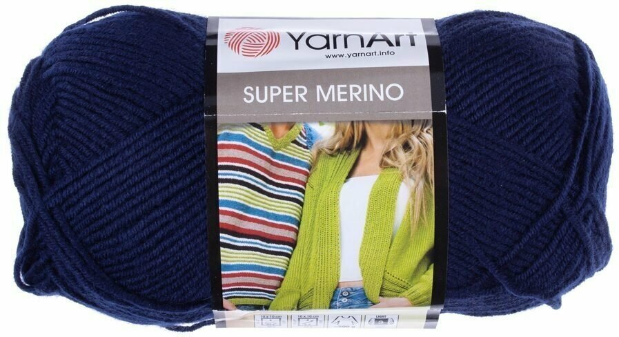 Пряжа Super Merino (1 шт), 300м. 100г, YarnArt, цвет: 148 темно-синий