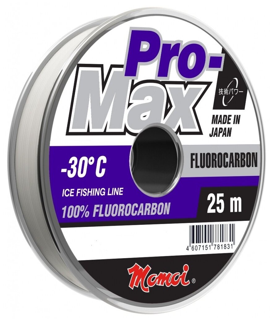 Леска PRO-MAX Fluorocarbon 0,19 мм, тест 3,5 кг, длина 25 м