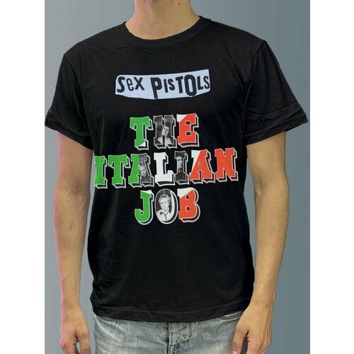 фото Футболка мужская черная из хлопка с dtf рисунком музыка sex pistols - 1279 будь на стиле