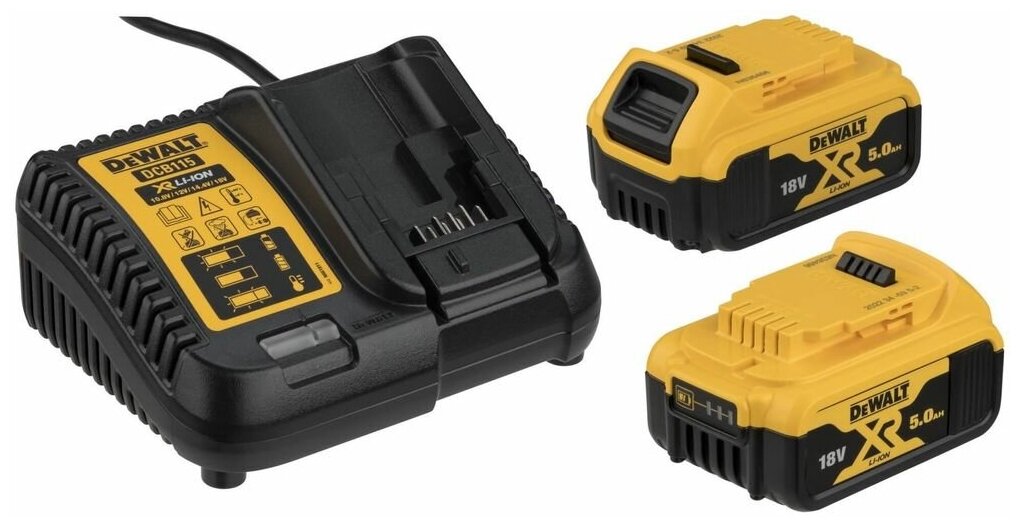 Набор инструментов DeWALT DCK2061P2T (Дрель-шуруповёрт DCD708 + Шуруповёрт ударный DCF809) - фотография № 6