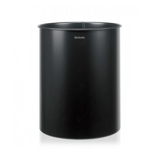 фото Корзина для бумаг "brabantia" (матовый черный), 15 л