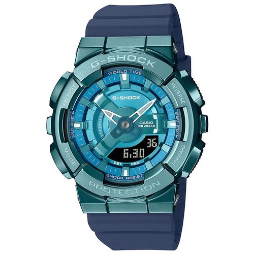 фото Наручные часы casio casio gm-s110lb-2a, синий, бирюзовый