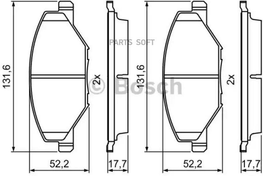 BOSCH 0986495390 Колодки торм. пер.