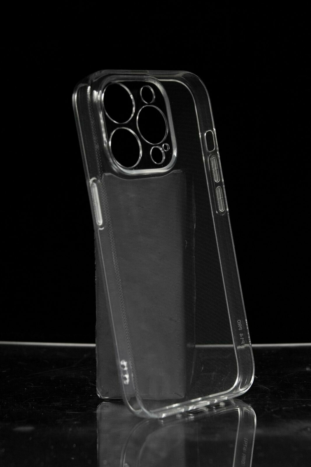 Чехол для Apple iPhone 14 Pro / айфон 14 про с полной защитой камеры прозрачный