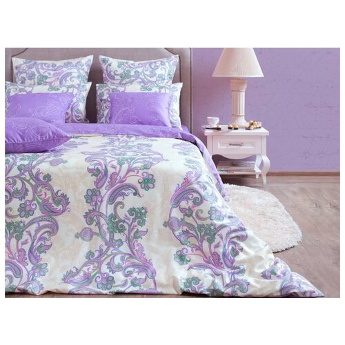 фото Хлопковый край постельное белье enya цвет: лаванда br12664 (1,5 спал.)