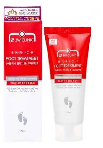 3W CLINIC Enrich Foot Treatment Крем для ног лечебный , 100 мл