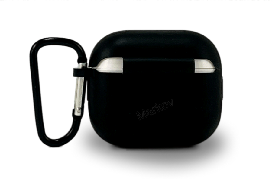 Черный силиконовый чехол для наушников Markov Apple AirPods 3 / Эпл Аирподс 3