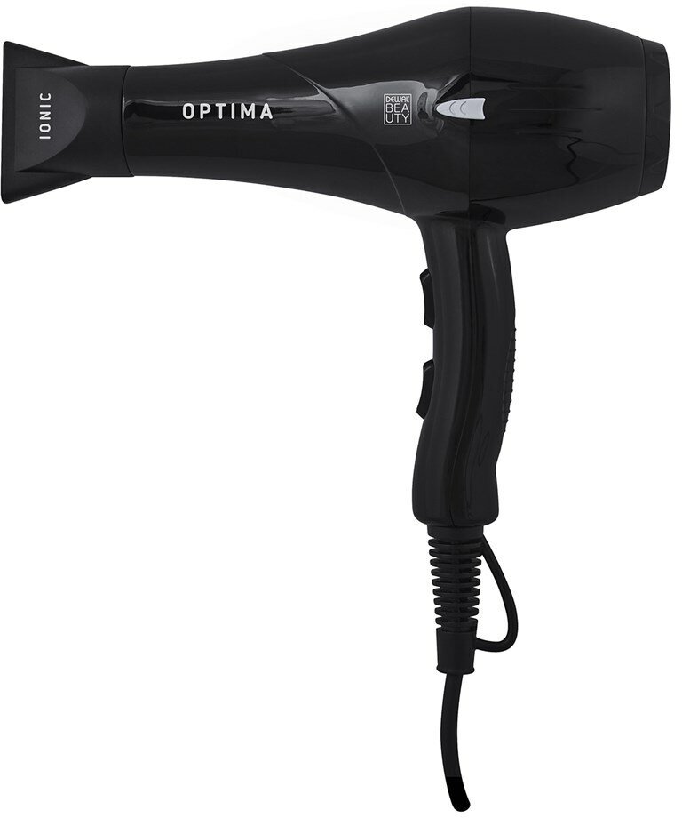 Фен DEWAL BEAUTY Optima Black, черный, 2200 Вт, 1 насадка