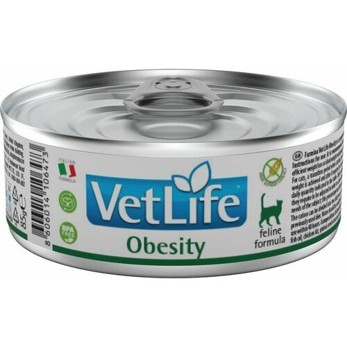 farmina vet life cat obesity сухой корм для кошек для снижения избыточного веса 400 г Farmina Vet Life Natural Diet Obesity паштет диета для кошек влажный 0,085 кг х 12 шт