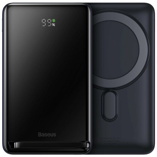 Внешний аккумулятор повербанк Baseus Magnetic Power Bank 10000mAh 20W Blue Cable 50 см Type-C to Type-C 60W 399900₽