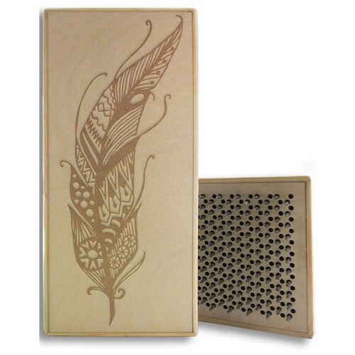 фото Доска садху с динамическими гвоздями, перо - 2 шаг 10мм светлая goodwood