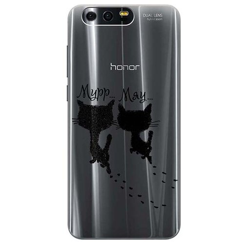фото Ультратонкий силиконовый чехол-накладка для huawei honor 9 lite с 3d принтом "kittens and trails" gosso