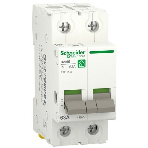 Выключатель нагрузки (модульный рубильник) RESI9 63А 2P R9PS263 Schneider Electric