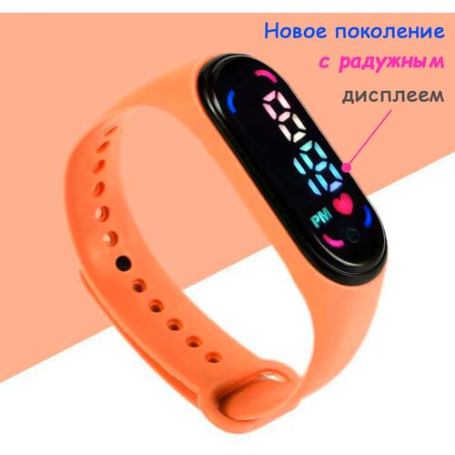 Наручные часы Mivo, кварцевые, корпус пластик, ремешок силикон, противоударные, водонепроницаемые, оранжевый
