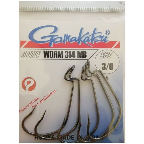 фото Крючок gamakatsu hook worm 314 mb №3/0