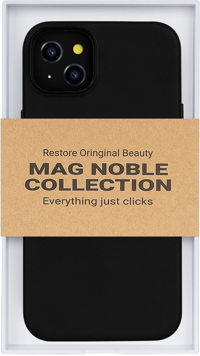 Чехол с MagSafe для iPhone 14 Plus MAG NOBLE COLLECTION-Чёрный