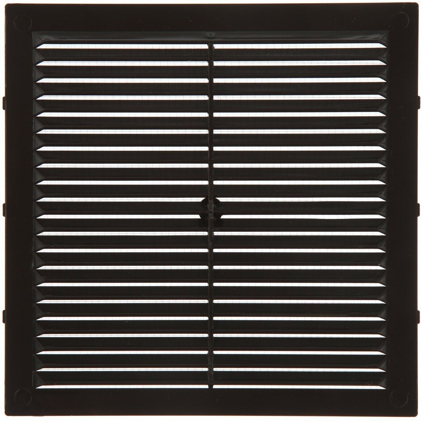 Решетка вентиляционная Люкс Л194КР, 194х194мм, с сеткой, неразъемная, коричневая